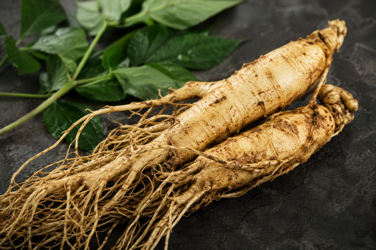 Racines de ginseng frais