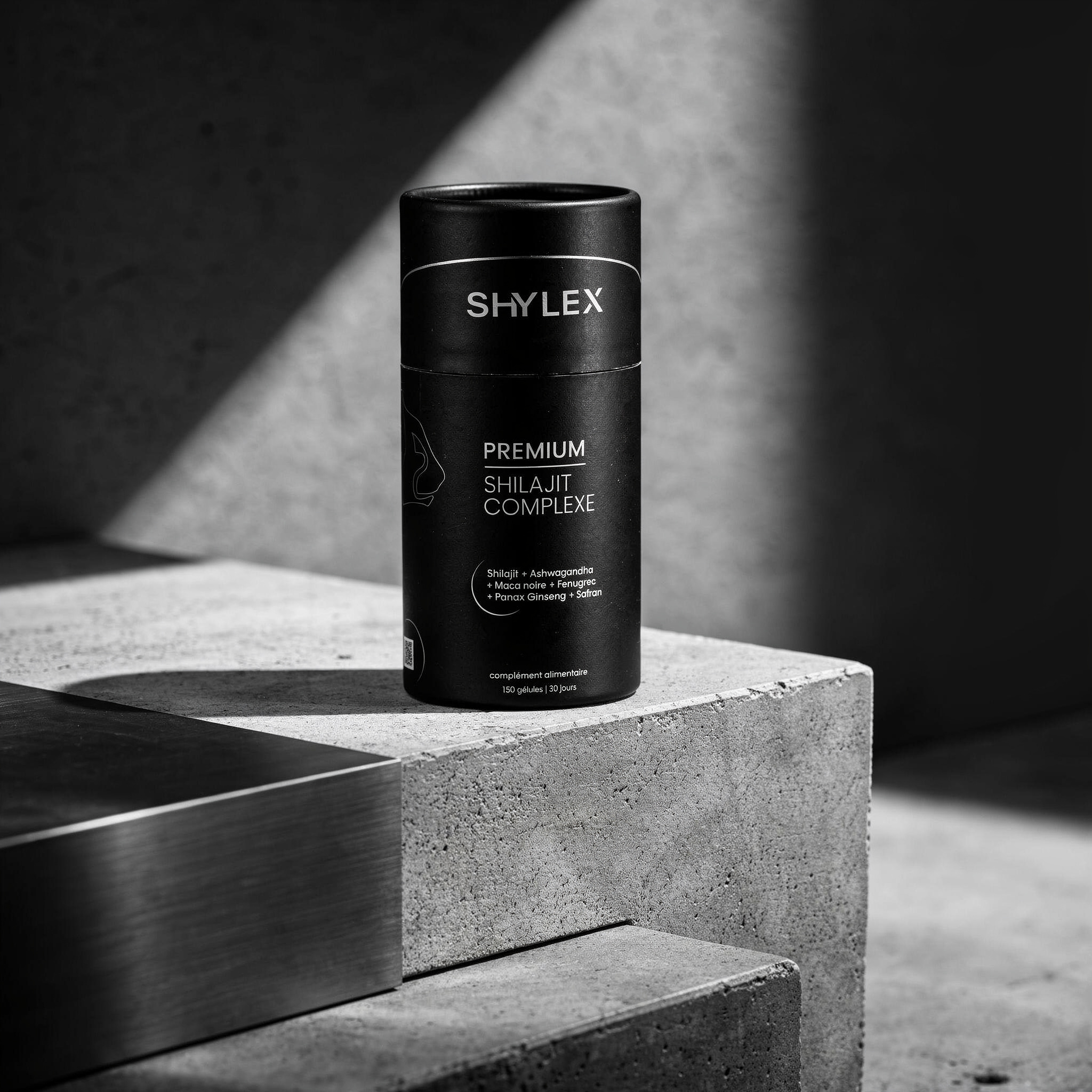 Premium Shilajit Complexe SHYLEX — rituel masculin et protocole 90 jours